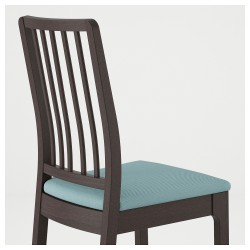 Фото3.Кресло, темно-коричневый, сиденья Orrsta светло-голубой EKEDALEN IKEA 492.652.25